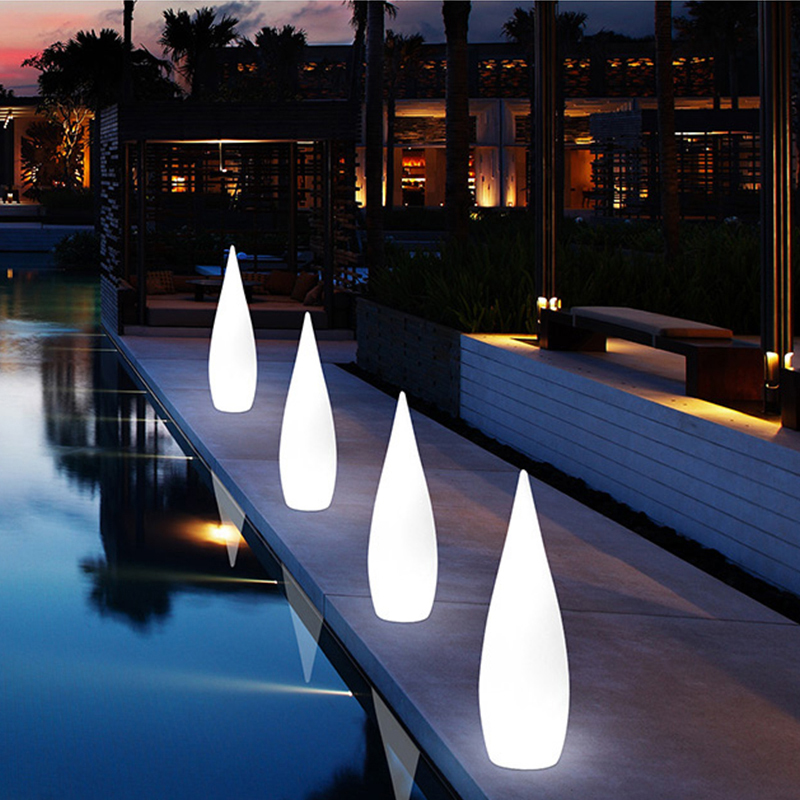 Vườn hiên boong bể bơi Trang trí hiện đại LED Đèn tầng chiếu sáng RGB màu thay đổi đèn LED Đèn sàn đènngoài trời Đènngoài trời pin chống thấmnước có thể sạc lại