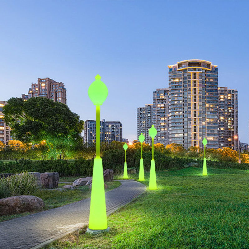 Đèn đườngngoài trời LED Đèn đường với cực, màu RGB 60W Thay đổi ánh sáng đường phố không thấmnước đẹp cho vườn, hiên, công viên, trường học, bãi cỏ, biệt thự, ánh sáng đường phố và trang trí