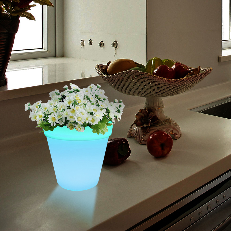RGB thay đổi màu đèn LED POT BAN Đèn điều khiển Touch Touch, hiện đại PE PE PEN POT POT LED Đèn bàn với đế gỗ rắn cho phòng khách/bedroom/office